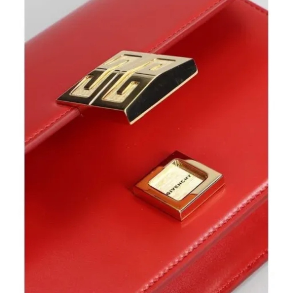 Givenchy Small 4G Chain Leather Crossbody Bag - Red - Picture 4 of 12